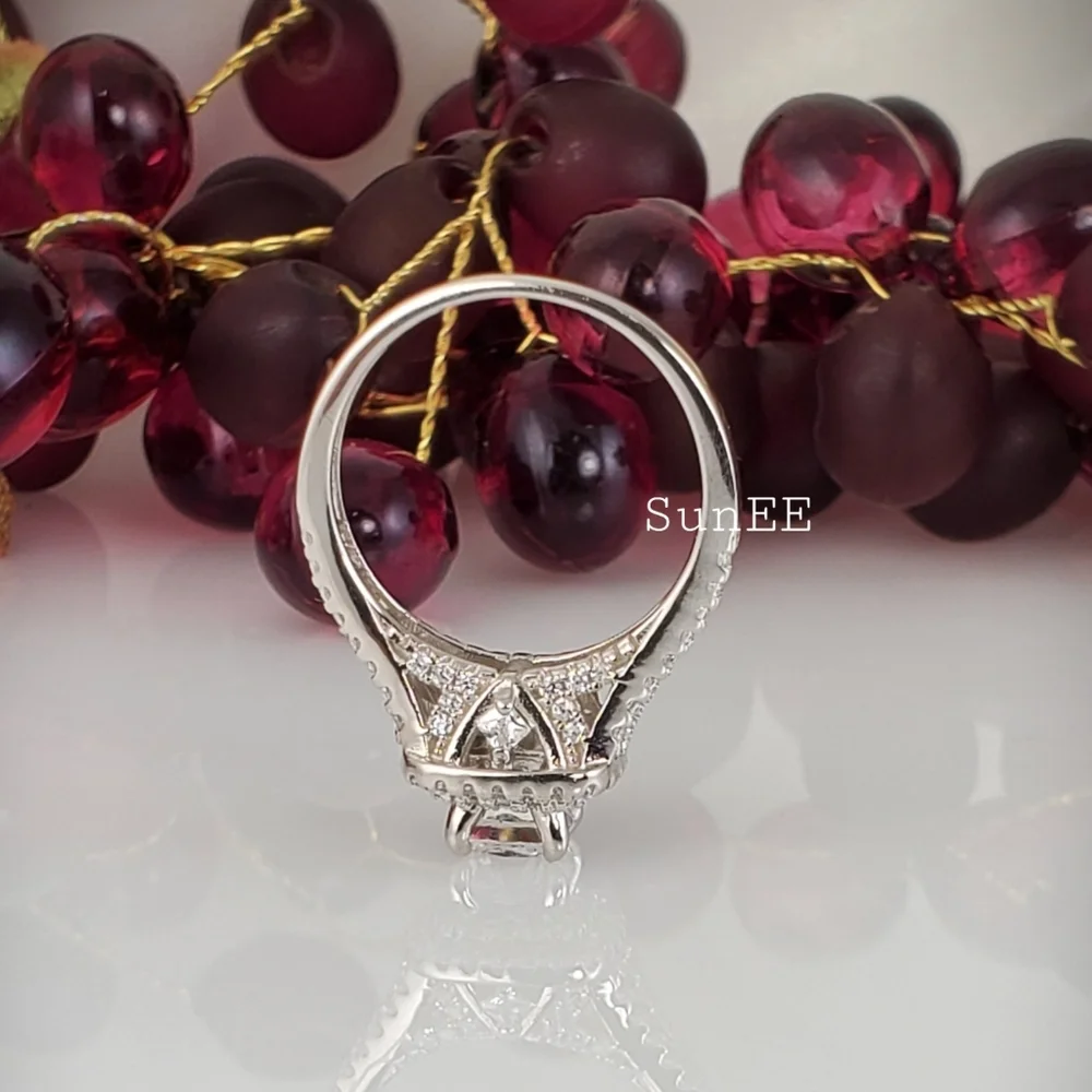 NEW 925 STERLING SILVER WOMENS WEDDING ENGAGEMENT DIAMOND SET RING